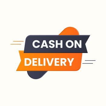 Speed Style Cash On Delivery Banner Label Clipart Vector